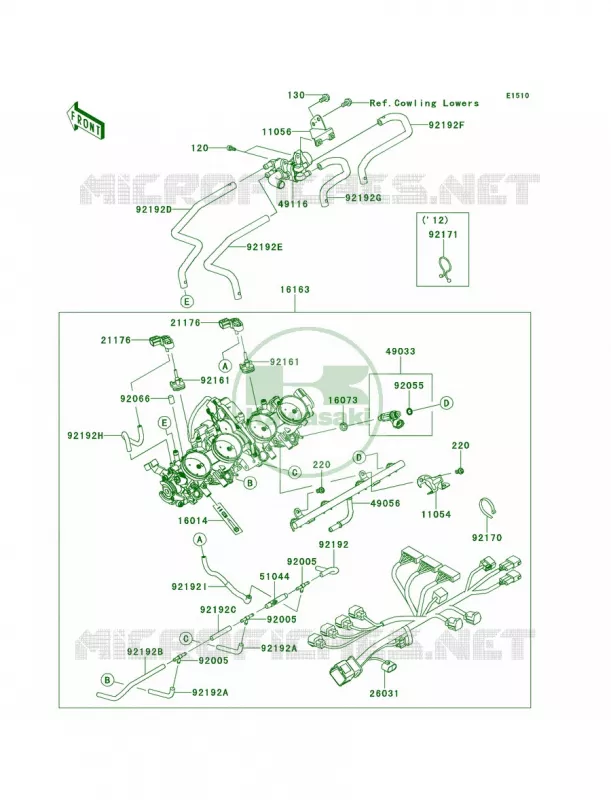 Throttle Kawasaki MOTOS 1400 2013 Ninja ZX-14R  ZX1400EDF