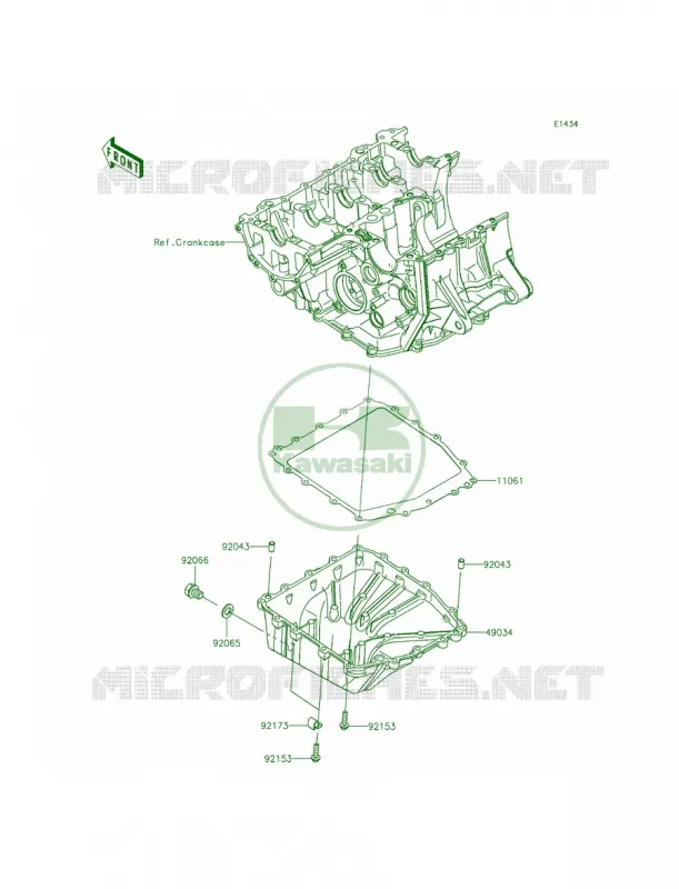 Oil Pan Kawasaki MOTOS 636 2013 Ninja ZX-6R ABS  ZX636FDF