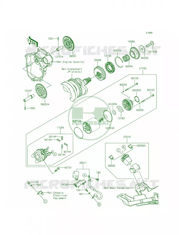 Starter Motor Kawasaki MOTOS 636 2013 Ninja ZX-6R ABS  ZX636FDF