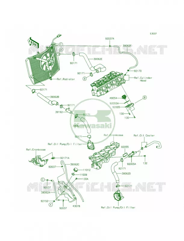 Water Pipe Kawasaki MOTOS 636 2013 Ninja ZX-6R ABS  ZX636FDF