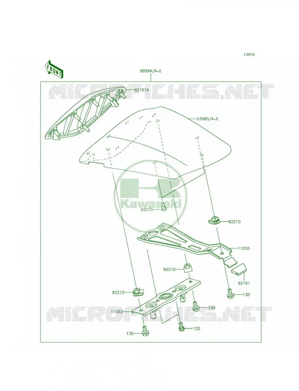 AccessorySingle Seat Cover Kawasaki MOTOS 636 2013 Ninja ZX-6R   ZX636EDF