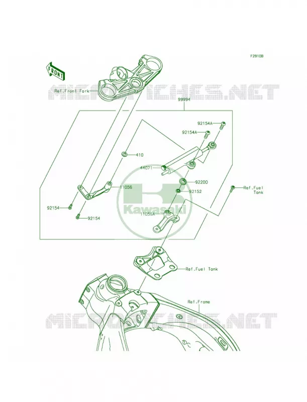 AccessorySteering Damper Kawasaki MOTOS 636 2013 Ninja ZX-6R   ZX636EDF