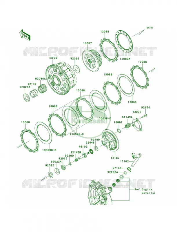 Clutch Kawasaki MOTOS 636 2013 Ninja ZX-6R   ZX636EDF