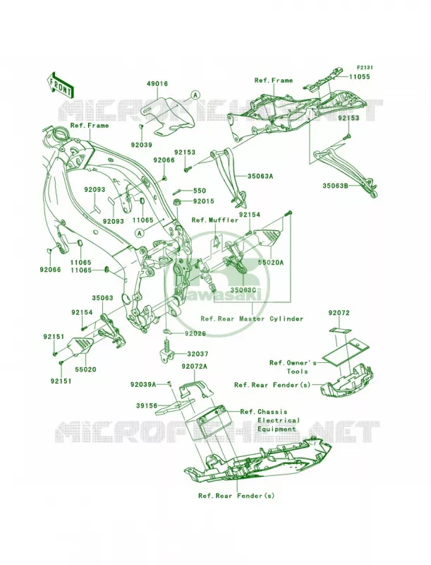 Frame Fittings Kawasaki MOTOS 636 2013 Ninja ZX-6R   ZX636EDF