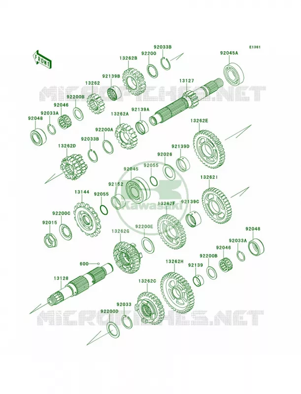 Transmission Kawasaki MOTOS 636 2013 Ninja ZX-6R   ZX636EDF