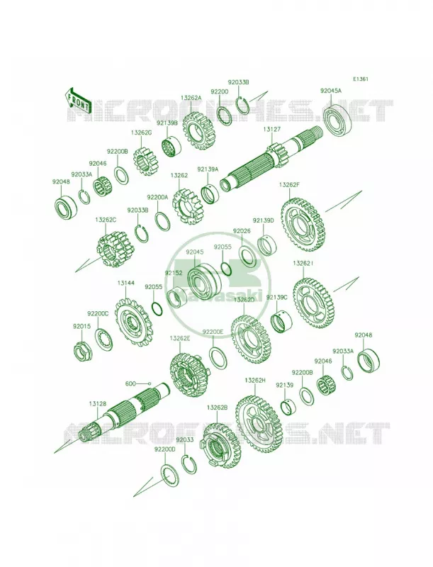 Transmission Kawasaki MOTOS 636 2013 Ninja ZX-6R   ZX636EDF