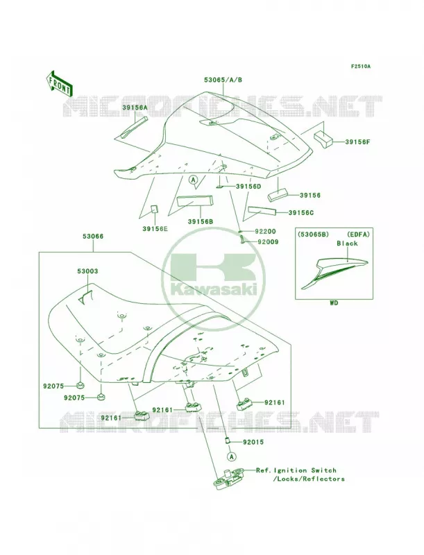 SeatEDFEDFA Kawasaki MOTOS 1400 2012 Ninja ZX-14R  ZX1400ECF