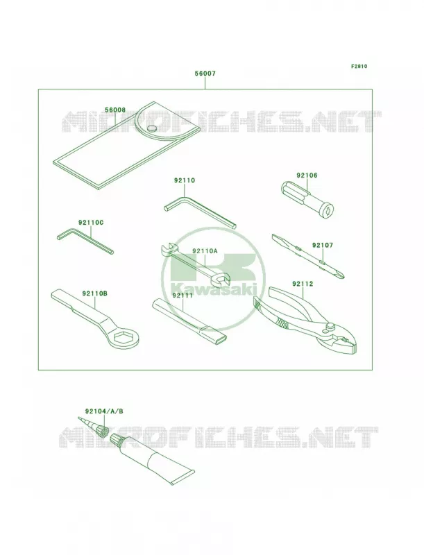 Owner's Tools Kawasaki MOTOS 1000 2012 Ninja ZX-10R ABS  ZX1000KCF