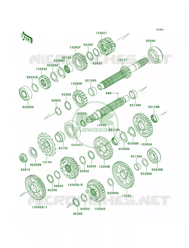 Transmission Kawasaki MOTOS 1000 2012 Ninja ZX-10R ABS  ZX1000KCF