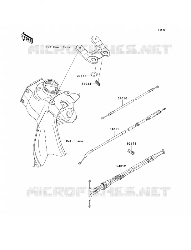 Cables Kawasaki MOTOS 600 2012 Ninja ZX-6R  ZX600RCF