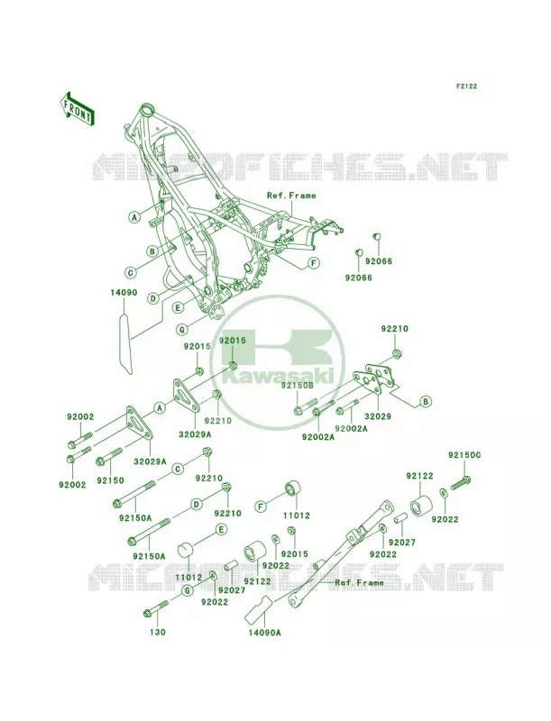 Engine Mount Kawasaki MOTOS 220 2003 KDX220R  KDX220-A10