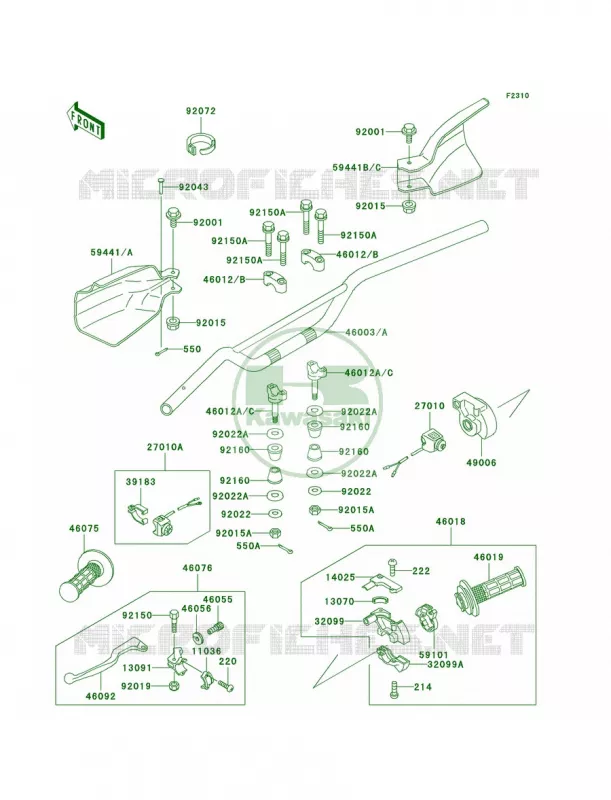 Handlebar Kawasaki MOTOS 220 2003 KDX220R  KDX220-A10
