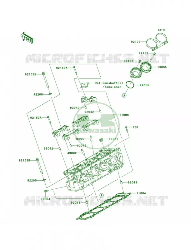 Cylinder Head Kawasaki MOTOS 1000 2011 Ninja ZX-10R ABS  ZX1000KBF