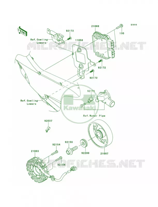 Generator Kawasaki MOTOS 1000 2011 Ninja ZX-10R ABS  ZX1000KBF