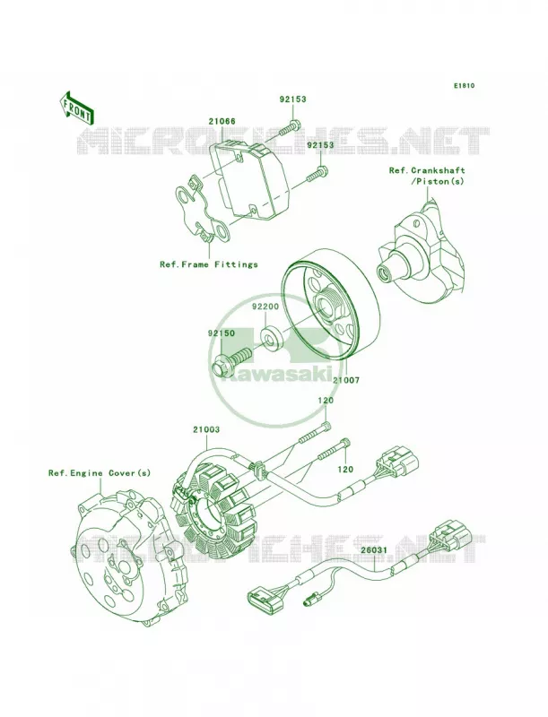 Generator Kawasaki MOTOS 1400 2010 Ninja ZX-14  ZX1400CAF