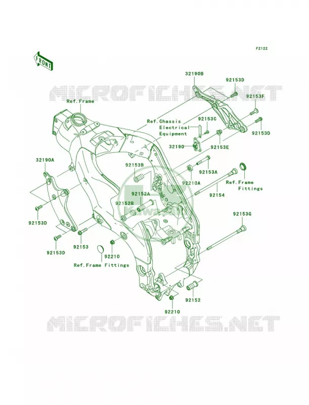 Engine Mount Kawasaki MOTOS 1000 2010 Ninja ZX-10R  ZX1000FAF