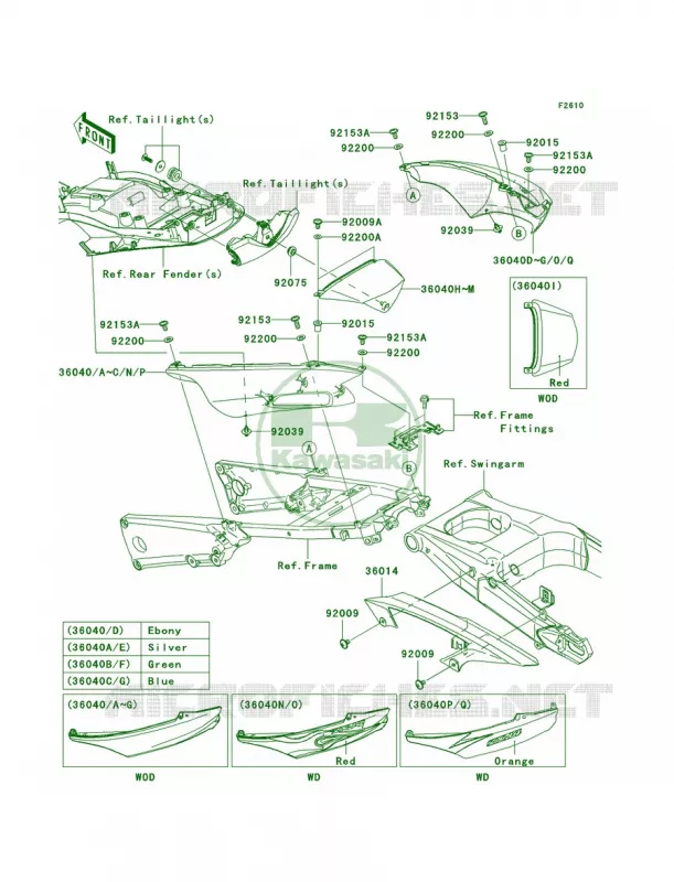 Side CoversChain Cover Kawasaki MOTOS 1400 2009 Ninja ZX-14  ZX1400C9F
