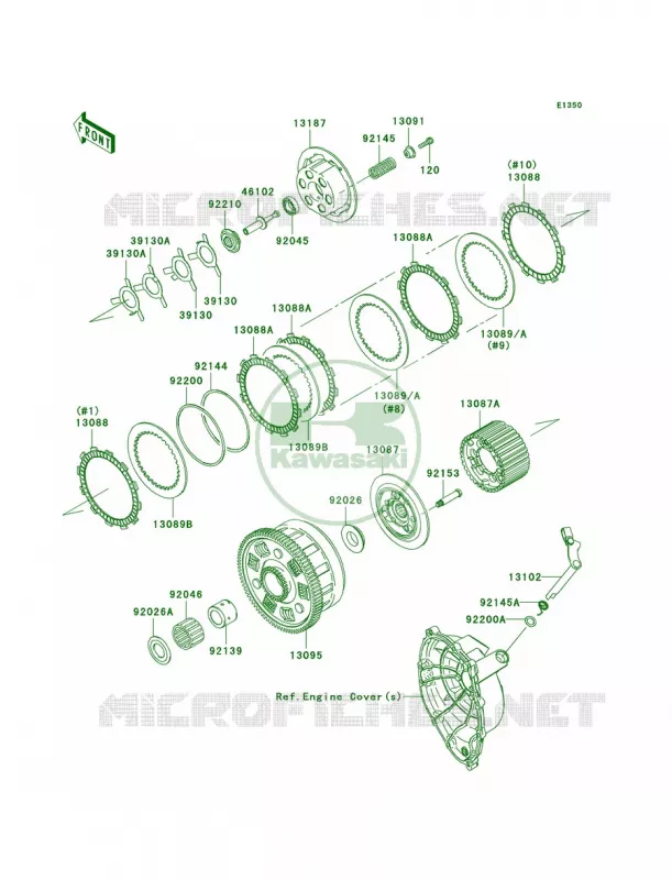 Clutch Kawasaki MOTOS 1000 2009 Ninja ZX-10R  ZX1000E9F