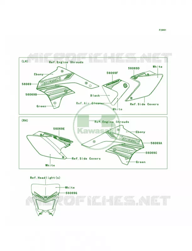 Decals Kawasaki MOTOS 450 2014 KLX450R  KLX450AEF
