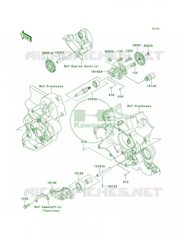 Oil Pump Kawasaki MOTOS 450 2014 KLX450R  KLX450AEF