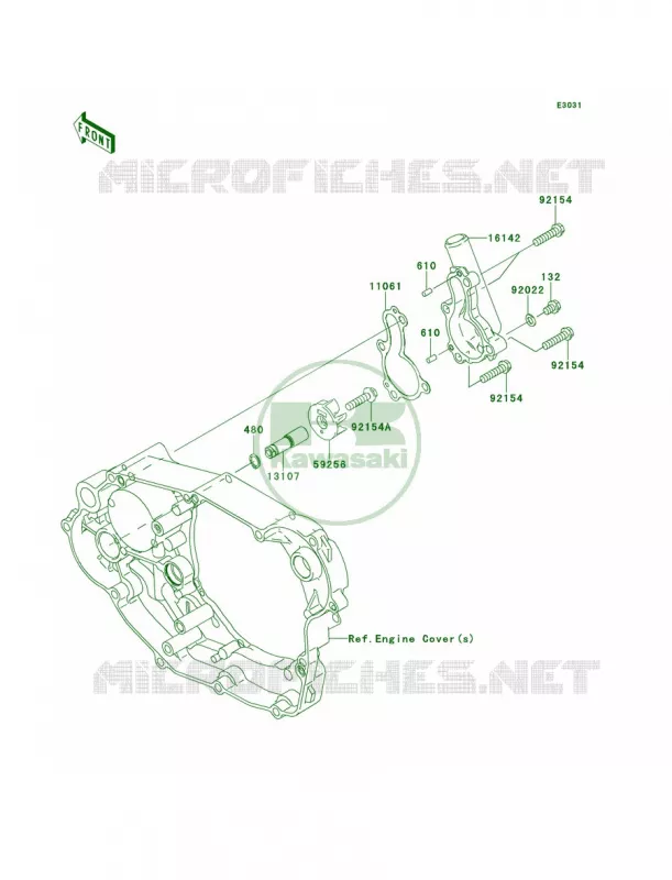 Water Pump Kawasaki MOTOS 450 2014 KLX450R  KLX450AEF