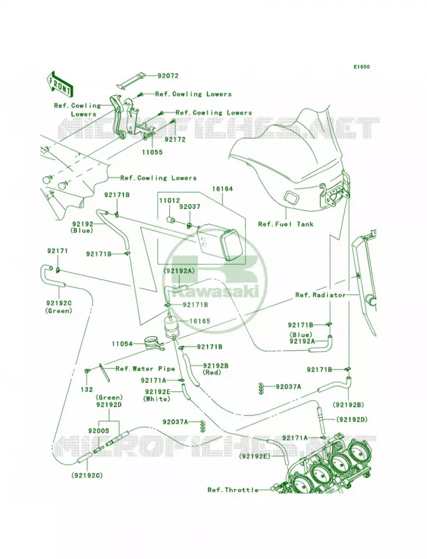 Fuel Evaporative SystemCA Kawasaki MOTOS 1000 2008 Ninja ZX-10R  ZX1000E8F