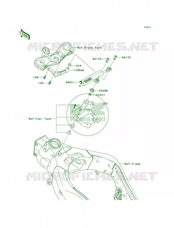 Steering Damper Kawasaki MOTOS 1000 2008 Ninja ZX-10R  ZX1000E8F