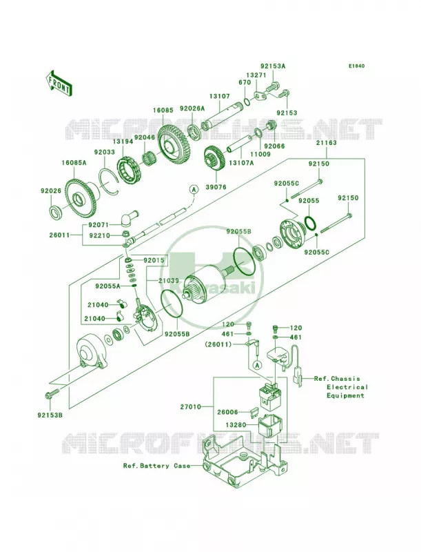 Starter Motor Kawasaki MOTOS 1400 2008 Ninja ZX-14  ZX1400C8F