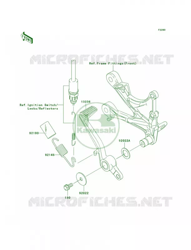 Brake PedalTorque Link Kawasaki MOTOS 600 2008 Ninja ZX-6R  ZX600P8F