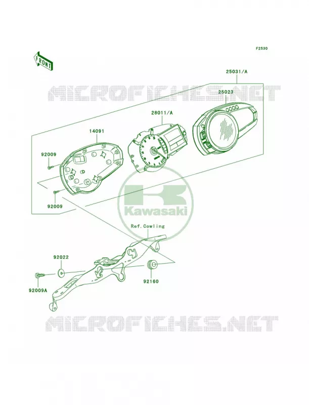 Meters Kawasaki MOTOS 600 2008 Ninja ZX-6R  ZX600P8F