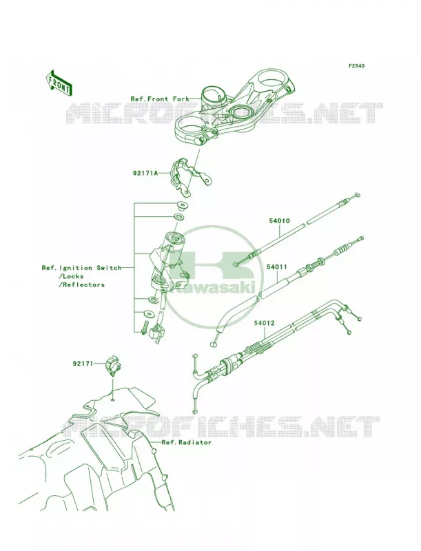 Cables Kawasaki MOTOS 600 2008 Ninja ZX-6R   ZX600P8FA