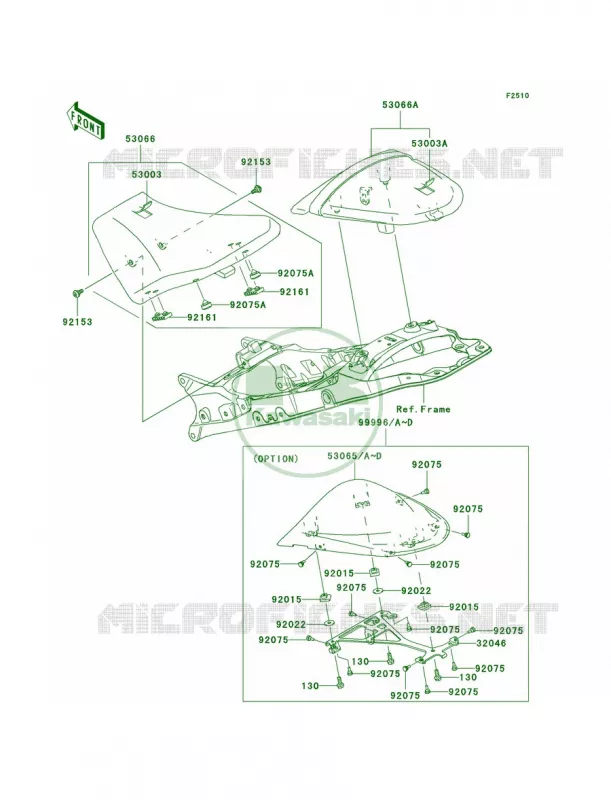 Seat Kawasaki MOTOS 1000 2007 Ninja ZX-10R  ZX1000D7FA