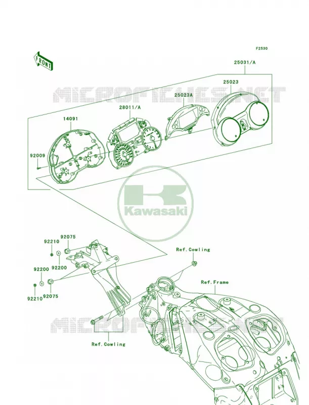 Meters Kawasaki MOTOS 1400 2007 Ninja ZX-14  ZX1400A7FA
