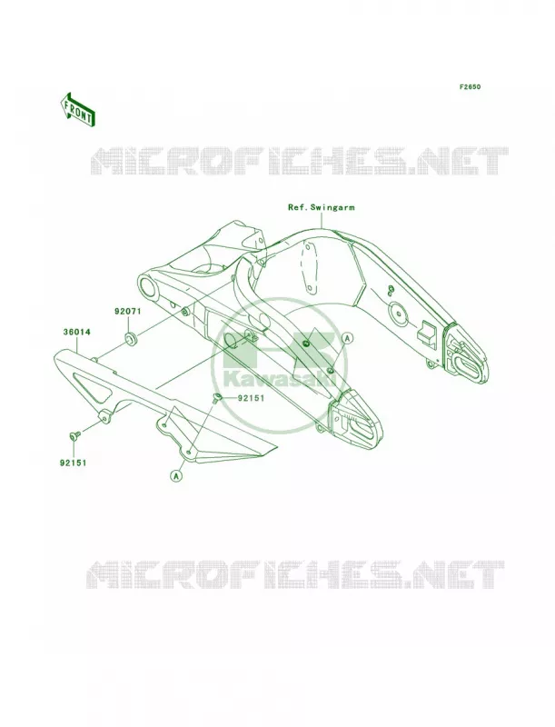 Chain Cover Kawasaki MOTOS 600 2007 Ninja ZX-6R  ZX600P7F