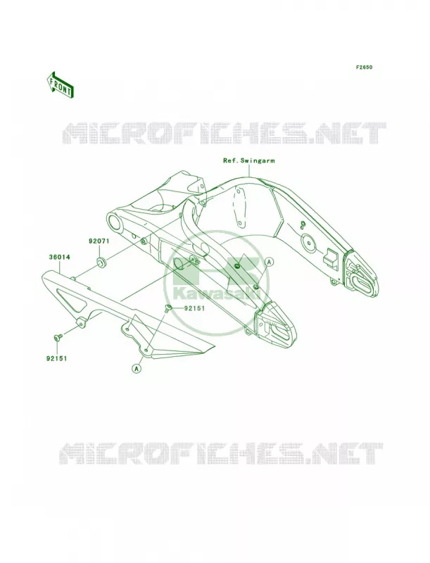 Chain Cover Kawasaki MOTOS 600 2007 Ninja ZX-6R  ZX600P7F