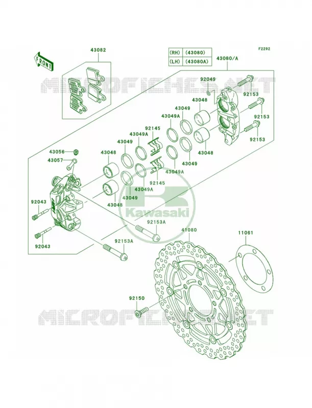 Front Brake Kawasaki MOTOS 600 2007 Ninja ZX-6R  ZX600P7F