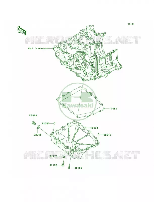 Oil Pan Kawasaki MOTOS 600 2007 Ninja ZX-6R  ZX600P7F