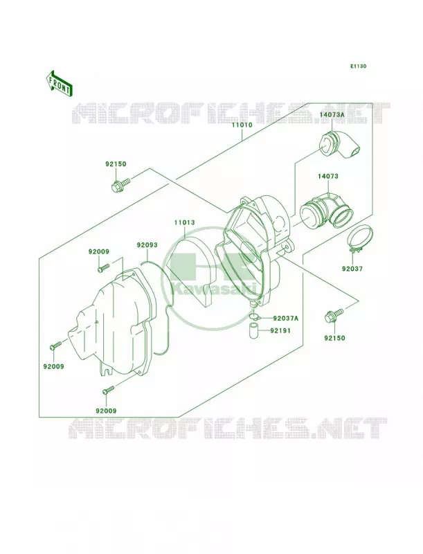 Air Cleaner Kawasaki MOTOS 110 2003 KLX110  KLX110-A2
