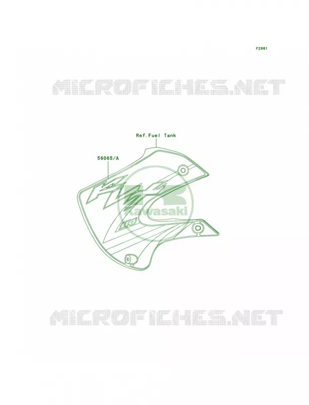 DecalsA1 Kawasaki MOTOS 110 2003 KLX110  KLX110-A2