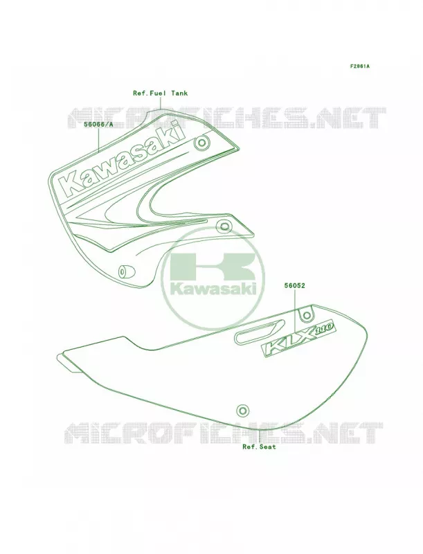 DecalsA2 Kawasaki MOTOS 110 2003 KLX110  KLX110-A2