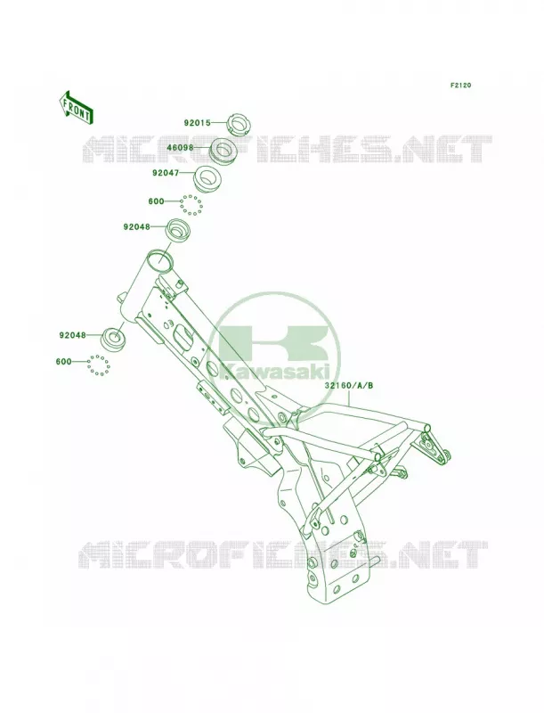 Frame Kawasaki MOTOS 110 2003 KLX110  KLX110-A2