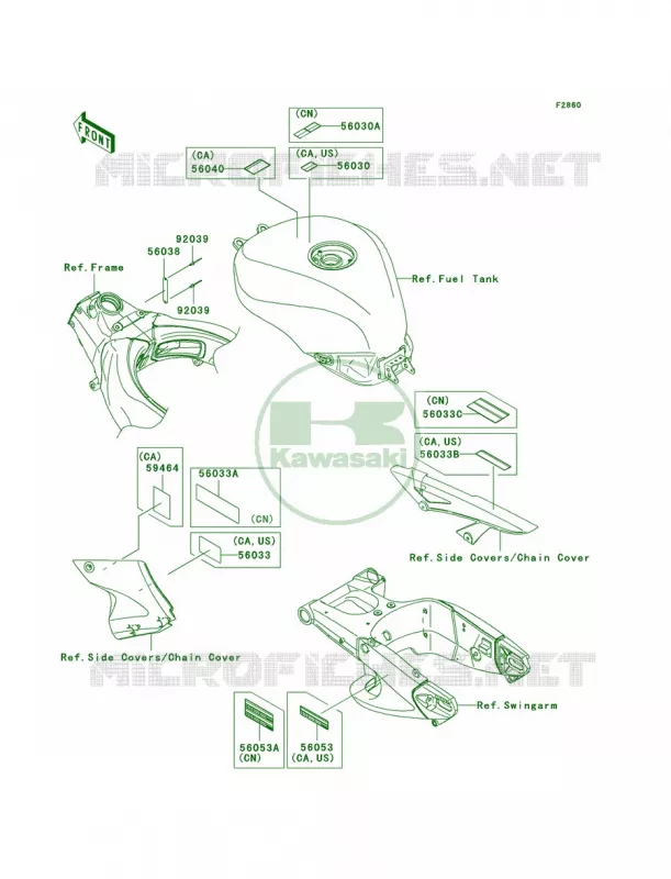Labels Kawasaki MOTOS 1000 2006 Ninja ZX-10R  ZX1000D6F