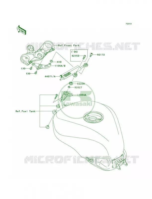 Steering Damper Kawasaki MOTOS 1000 2006 Ninja ZX-10R  ZX1000D6F