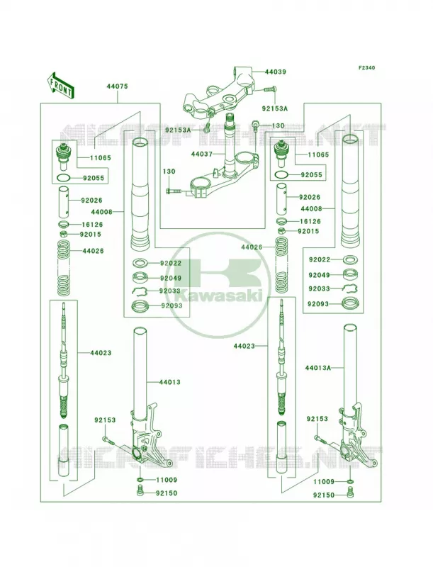 Front Fork Kawasaki MOTOS 1200 2006 Ninja ZX-12R  ZX1200B6F