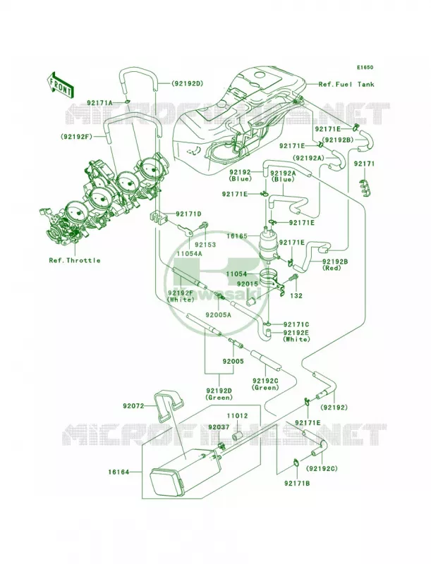 Fuel Evaporative SystemCA Kawasaki MOTOS 1400 2006 Ninja ZX-14  ZX1400A6F