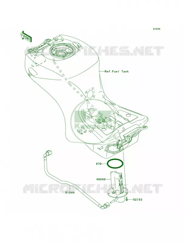 Fuel Pump Kawasaki MOTOS 1400 2006 Ninja ZX-14  ZX1400A6F