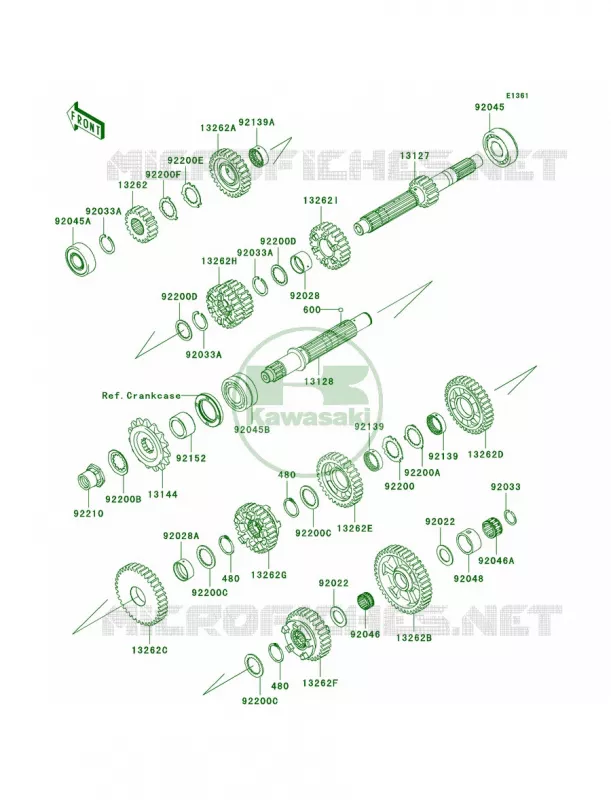 Transmission Kawasaki MOTOS 1400 2006 Ninja ZX-14  ZX1400A6F