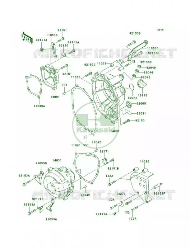 Engine Covers Kawasaki MOTOS 600 2006 Ninja ZX-6RR  ZX600N6F