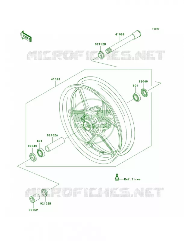 Front Wheel Kawasaki MOTOS 636 2006 Ninja ZX-6R  ZX636C6F