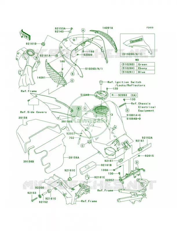 Fuel Tank Kawasaki MOTOS 636 2006 Ninja ZX-6R  ZX636C6F